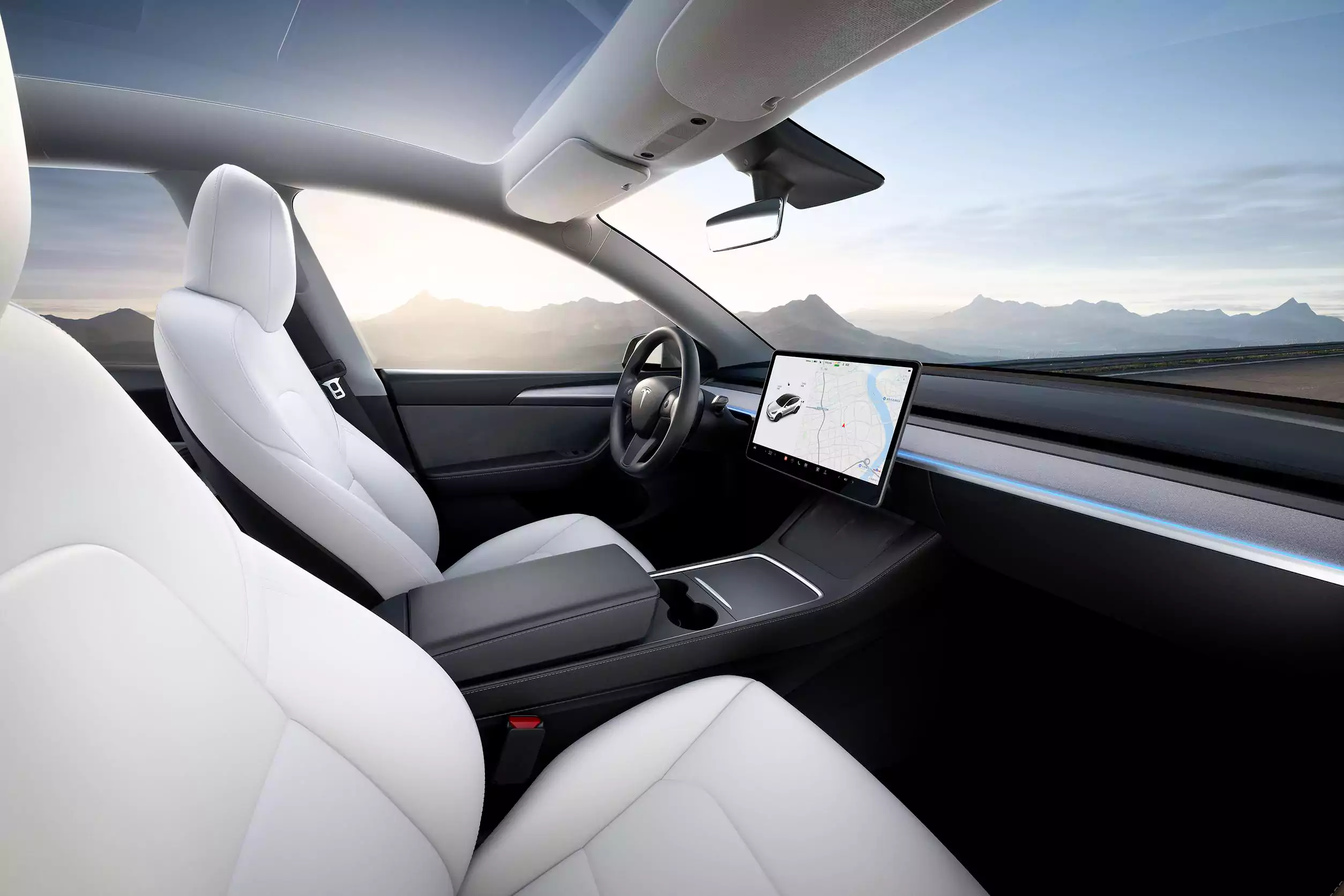Tesla model Y Wide interior space
