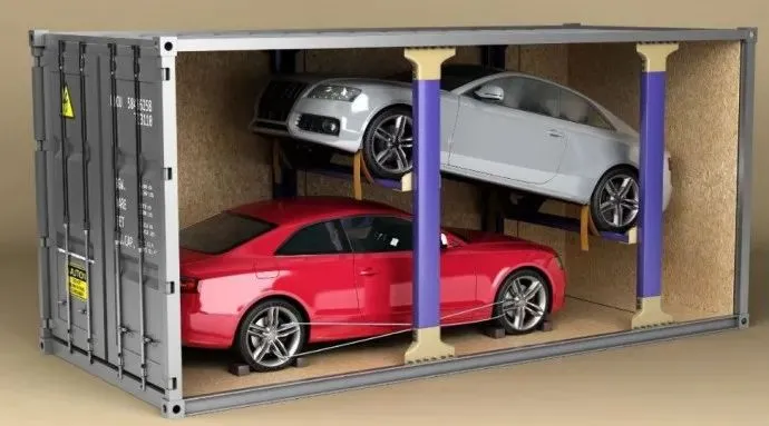 20 футов за контейнер для двух автомобилей