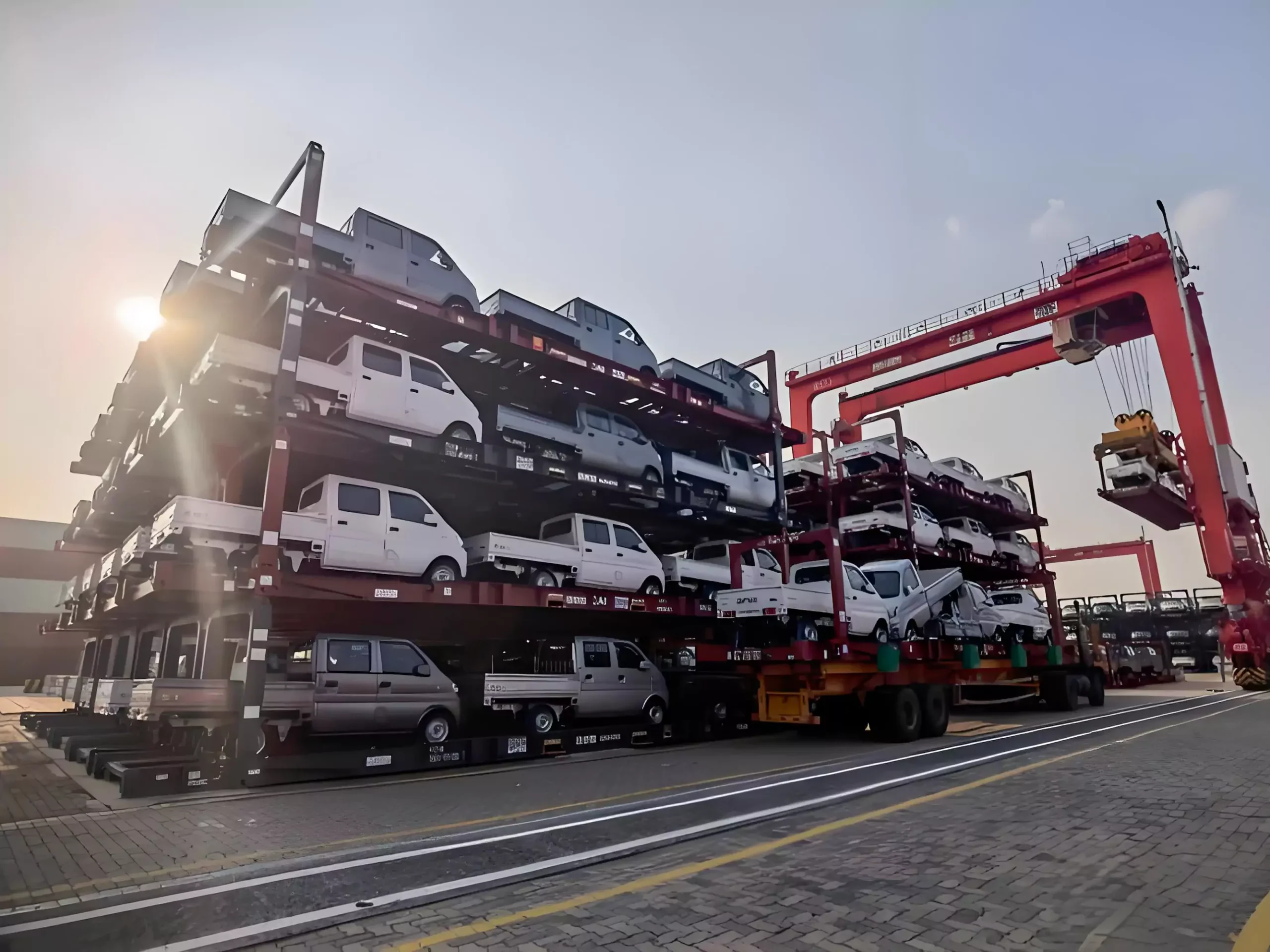 Cars waiting for transport -2
